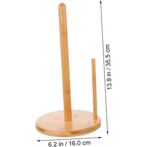 Support de rangement vertical en bambou moderne et écologique pour la maison, porte-rouleau de papier essuie-tout de cuisine, vente en gros - Product Image 5