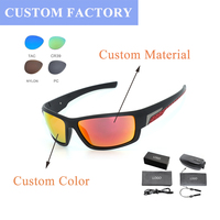 Lunettes de sport unisexes de haute qualité, monture rectangulaire noire intégrale, verres TAC UV400, légères, en TR90, polarisées, confortables