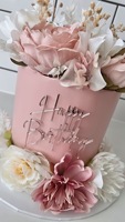 Kit de décoration de gâteau d'anniversaire style Ins avec décorations lettrées et décorations latérales en acrylique, et topper de gâteau en acrylique