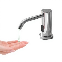Distributeur automatique de savon liquide de qualité hospitalière, style robinet en laiton avec capteur public et bouteille de savon liquide