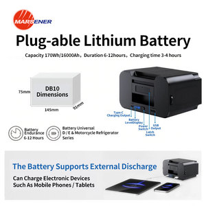 Réfrigérateur-congélateur portable 45L, batterie lithium rechargeable 340Wh, <span class=keywords><strong>panneau</strong></span> <span class=keywords><strong>solaire</strong></span> pliable 6-12h <span class=keywords><strong>pour</strong></span> le camping - Product Image 5