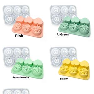 Cave 4/6 Silicone Ice Ball Maker Rose Cube di ghiaccio stampo per cocktail refrigerati whisky Bourbon & Juice - Product Image 6