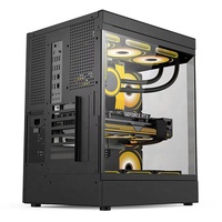 Gabinete Curvo para PC K21 M-ATX/ATX de Vidrio Templado con Vista Completa, Gabinete para Gaming con Ventilador ARGB y Refrigeración Líquida