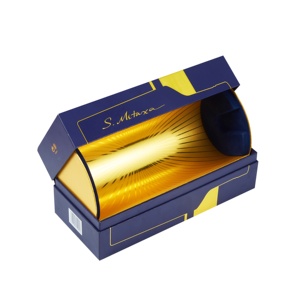 Boîte à vin rouge de luxe personnalisée boîte d'<span class=keywords><strong>abonnement</strong></span> à vin élégante avec insertion EVA feuille d'or estampage logo boîte magnétique cadeau champagne - Product Image 4