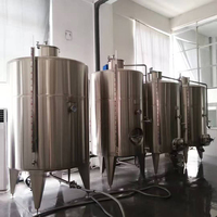 Cuve à vin en acier inoxydable avec enveloppe de refroidissement 500L/1000L/2000L Cuve de fermentation du vin