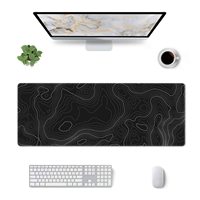 Base antidérapante avec logo personnalisé et long tapis de souris de jeu pour clavier d'ordinateur à bords cousus
