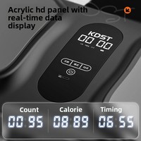 Appareil d'entraînement abdominal KDST à quatre roues automatiques en acier/plastique, capacité de charge de 300 kg, pour usage domestique unisexe