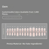 Ongles artificiels pré-dessinés, pré-fabriqués, appliqués à la main, multicolores, couleur unie, minimalistes, bandes d'ongles semi-finies, sans couture