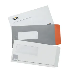 High Quality Customized Printed Paper Business Envelope With PVC Window And Peel and Seal Tape