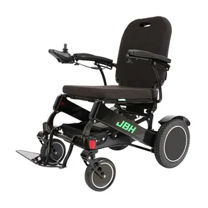 Perlengkapan terapi rehabilitasi ringan, kursi roda listrik transportasi serat karbon orang cacat & orang tua 8 Hitam
