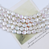 Perles d'eau douce naturelles Zhuji de qualité AA, blanches, 10-11 mm, en forme de pièce de monnaie, certifiées par un tiers, vente en gros