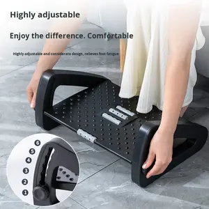 Reposapiés de Oficina, Taburete para Niños, Reposapiés, Anti-Doble Piernas, Artefacto para el Cuerpo <span class=keywords><strong>Humano</strong></span>, de Plástico Negro - Product Image 1