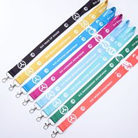 Lanière en sangle de polyester Qori GL21112, imperméable, durable et réglable, personnalisable pour les activités de plein air et la randonnée – Vente en gros