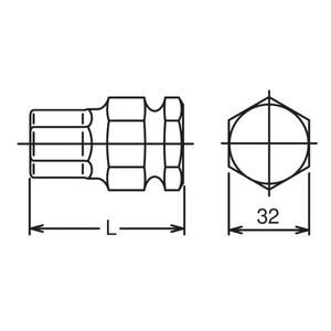 KOKEN - 107-32-36 Broca hexagonal de impacto-EAN 4991644311873 INSERTOS PARA ATORNILLADO BROCAS - Product Image 2
