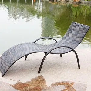 outdoor welded aluminum sun beach lounger