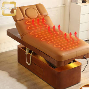 Cama de Masaje Moderna de Color Madera Oscura para Spa, Hotel y Clínica, con Respaldo de Cuero PU, Masaje de Pies, 4 Motores, Certificación CE - Product Image 3