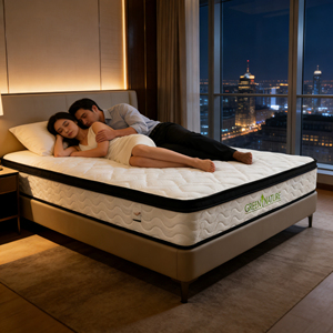 Matelas hybride de luxe moderne en mousse à mémoire de forme et ressorts ensachés, tailles King et Queen, roulé en boîte pour chambre à coucher, école et hôtel - Product Image 3