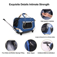 Chariot à poussette pour chien avec logo personnalisé Sac à roulettes pour animaux de compagnie Chariot à roulettes pour chat