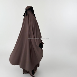 Abaya Musulmana Willson, Nuovo Khimar Hijab Modesto per Ragazze, Design Maxi in Seta di <span class=keywords><strong>Medina</strong></span>, Morbido e Leggero, Khimars di Alta Qualità - Product Image 4