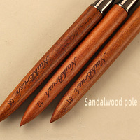 Ensemble de 12 stylos de peinture à ongles portables en bois de santal japonais