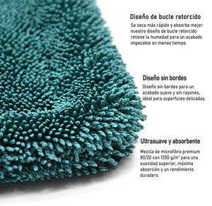 1200gsm sợi nhỏ làm sạch khăn cho rửa xe-nhanh chóng-khô không có vệt/vết trầy xước Twist thiết kế vòng lặp kháng khuẩn & thân thiện với môi - Product Image 2