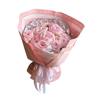 Emballage de bouquet de fleurs en papier synthétique imperméable et résistant à l'humidité, revêtement PE, matériau en pâte mixte, 56x56cm