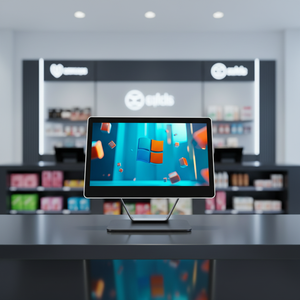 Sistema POS Mobile per Ristoranti e Negozi da 15,6 Pollici, Registratore di Cassa con Schermo Touch, Software All-in-One, Terminale per Fatturazione - Product Image 1