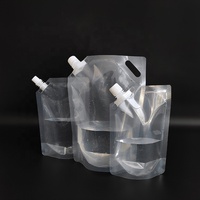 Pochettes de Boisson Personnalisées en Plastique Réutilisable avec Bec Verseur pour Voyage, Alcool et Vin
