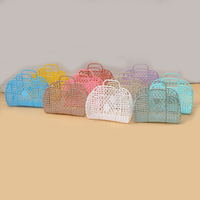 Keranjang Cuci Kreatif Baru, Keranjang Jelly PVC Ramah Lingkungan, Tas Jinjing, Tas Pantai, Tas Tangan, Produsen Tas Plastik