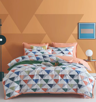 Drap de lit en satin 100% coton, ensembles de literie à motifs imprimés personnalisés, ensemble de couette, drap de lit, linge de lit