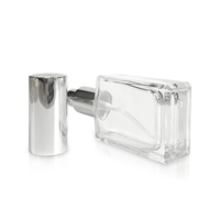 Flacon de parfum en verre de 30 ml avec bouchon à vis, flacon de cigare de 100 ml, flacon d'attar marocain plat doré vide de 50 ml