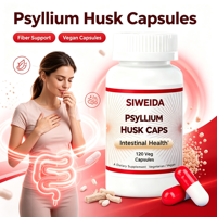 Vente En Gros Gélules Psyllium 500mg Complément De Fibres Végétalien Santé Intestinale Régularité Digestive Marque Privée OEM