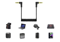 3.5mm 3/4 pôles mâle TRS vers TRRS 3.5 3/4 pôles mâle/femelle casque stéréo Audio AUX ressort câble spiralé enroulé