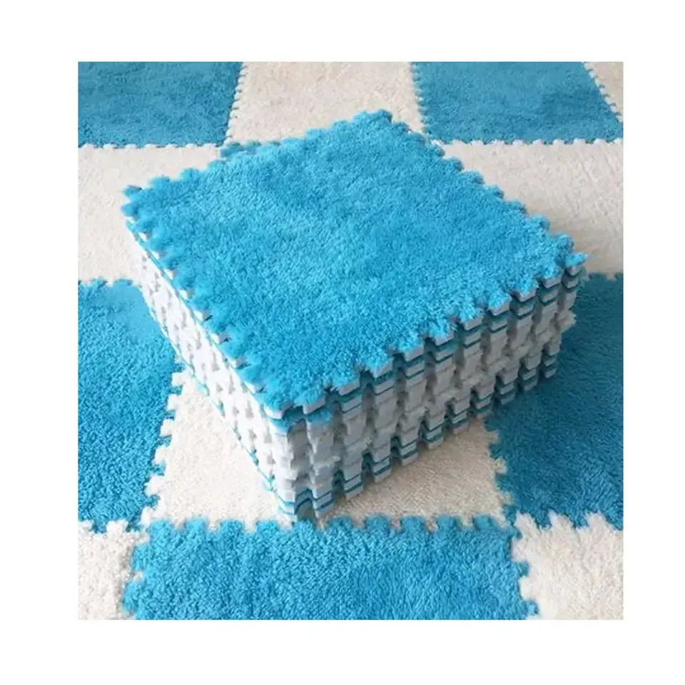 10 pièces doux en peluche tapis pour enfants bébé tapis bébé jouets Eva mousse Puzzle tapis dans la chambre des enfants garder au chaud tapis de jeu