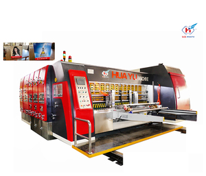 Full automatic 3 color printing slotting die cutting machine Corrugated box Carton box machine