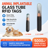 Étiquette RFID en verre réinscriptible BioGlass EM4305, transpondeur de microchip pour animaux de compagnie, pour l'identification animale et la médecine vétérinaire