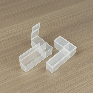 Transparent L-Shaped Storage <b>Box</b> 8.9x5.7x2.5cm With Compartments For Fishing <b>Tackle</b> Desktop Organizer - Product Image 1
