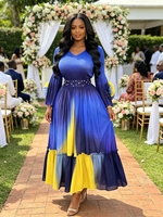 Robe midi décontractée Miyaki de haute qualité, élégante, de style plissé, à imprimé floral, colorée, grande taille, pour femmes