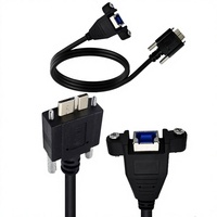 Câble USB 3.0 5 Gbps avec adaptateur à visser, modèle 2684, origine Shenzhen, conversion USB B femelle vers Micro B mâle