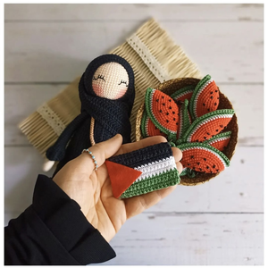 Haakwerk Zwarte Hijab Meisjespop Amigurumi Palestina Pop Haakwerk Moslim Islamitische Pop - Product Image 4
