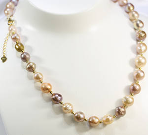 FEIRUN 9-10mm edison barroco AA + color mezclado natural perla nupcial conjunto de joyas de plata 925 - Product Image 4