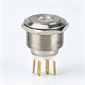 Interrupteur à bouton-poussoir momentané en métal IP65 12mm 16mm 19mm 22mm 25mm pour le sablage - Product Image 1
