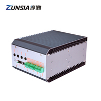 Zunsia Intel Core Ultra-U / H Caja de computadora industrial con riel Din de 2G/5G, 2LAN X86, sin ventilador, Mini PC integrada, 4G/5G