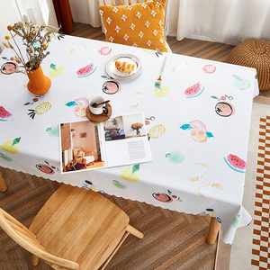 Peach Fruit PVC <strong>Waterproof</strong> <strong>Table</strong> <strong>Cover</strong> Protector Digital Printed Plastic Tablecloth for Home Decoration - Product Image 6