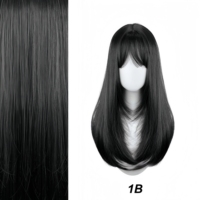 Nouvelle perruque synthétique longue de 26 pouces, lisse et dégradée, avec cuir chevelu simulé, bonnet en maille respirant et ajustable, idéale pour le quotidien et les fêtes, pour femmes