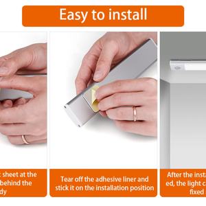 Paquete de 2 Luces con Sensor de Movimiento para Debajo del Gabinete, 40 LED, Recargables por USB, Funcionan con Batería, Luz LED para Armario, Inalámbricas, Magnéticas, Regulables - Product Image 4