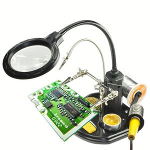 TE-802 <span class=keywords><strong>Loupe</strong></span> de Soudure à Rotation 360 Degrés avec Pinces et Éclairage LED pour Réparation de Téléphones Mobiles - Product Image 1