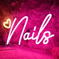 En stock : Enseigne néon LED personnalisée pour salons de manucure, instituts de beauté, salons de maquillage et salles de beauté