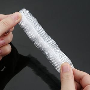 Disposable Shower Cap Thick Plastic Waterproof For Adults Showering Sanitary Use - Product Image 1