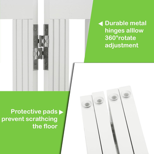 Barrière pour chien autoportante en bois extra large de 28 pouces de hauteur, pliable, pour intérieur, 4 panneaux, blanche, personnalisable - Product Image 5